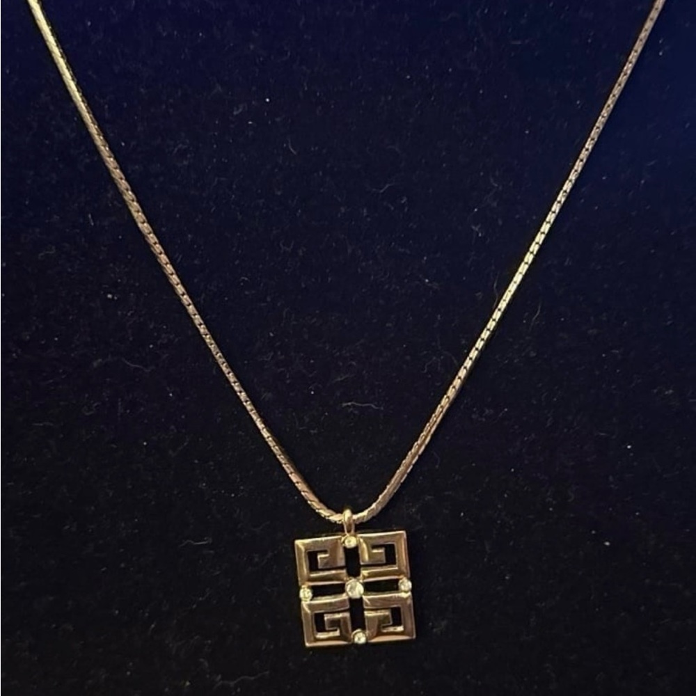 Givenchy Gold Necklace with Geometric Pendant